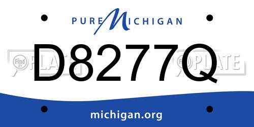D8277Q Michigan License Plate