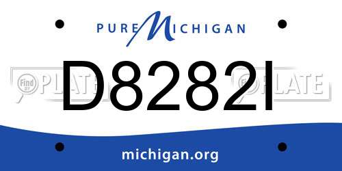 D8282I Michigan License Plate