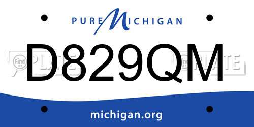 D829QM Michigan License Plate