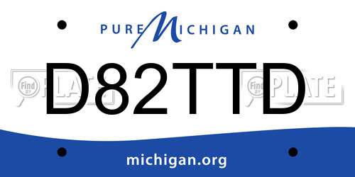 D82TTD Michigan License Plate