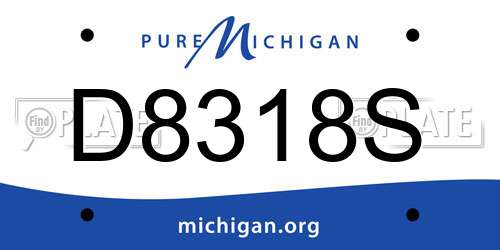 D8318S Michigan License Plate