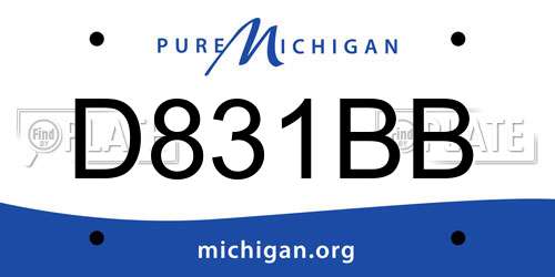 D831BB Michigan License Plate