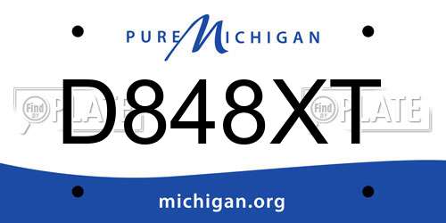 D848XT Michigan License Plate