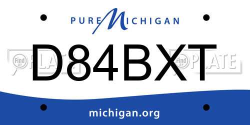 D84BXT Michigan License Plate