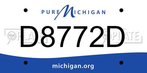D8772D Michigan License Plate