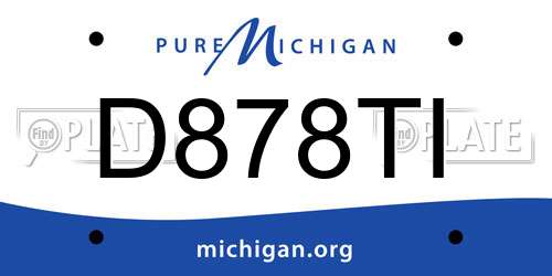 D878TI Michigan License Plate