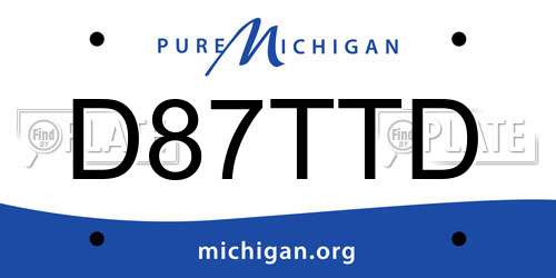 D87TTD Michigan License Plate
