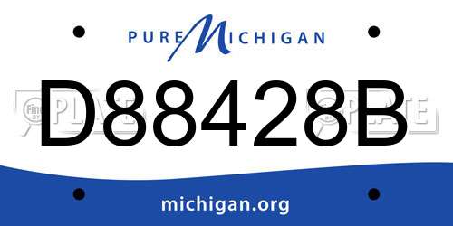 D88428B Michigan License Plate