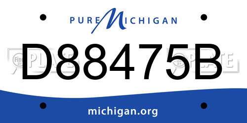 D88475B Michigan License Plate