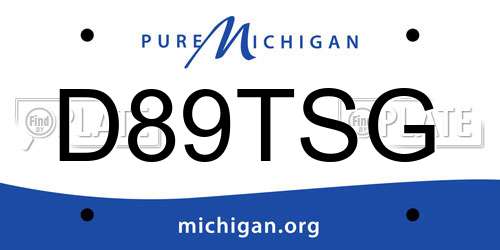 D89TSG Michigan License Plate