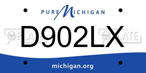 D902LX Michigan License Plate