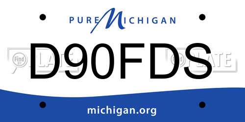 D90FDS Michigan License Plate