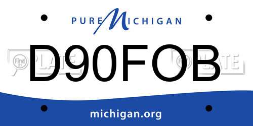 D90FOB Michigan License Plate