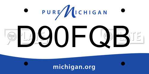 D90FQB Michigan License Plate