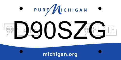D90SZG Michigan License Plate