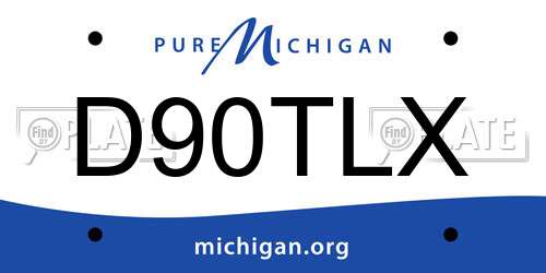 D90TLX Michigan License Plate