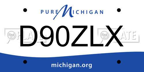 D90ZLX Michigan License Plate