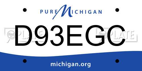 D93EGC Michigan License Plate