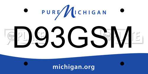 D93GSM Michigan License Plate