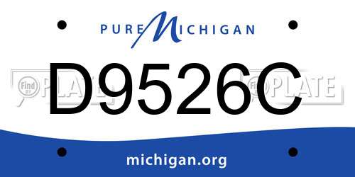 D9526C Michigan License Plate