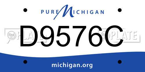 D9576C Michigan License Plate