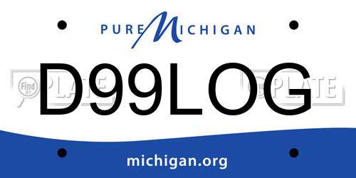 D99LOG Michigan License Plate