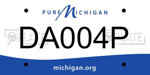 DA004P Michigan License Plate