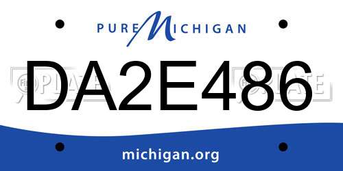 DA2E486 Michigan License Plate