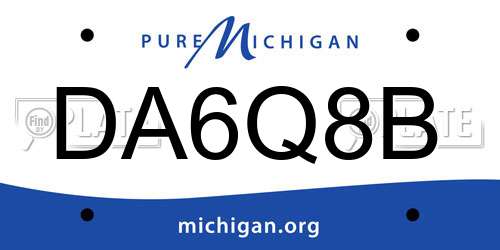 DA6Q8B Michigan License Plate
