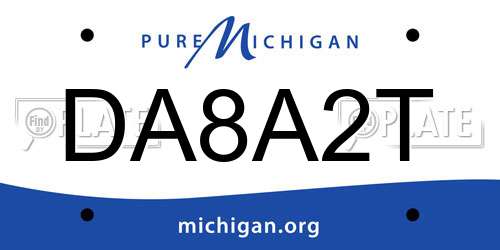 DA8A2T Michigan License Plate