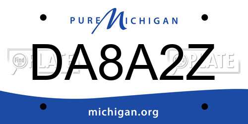 DA8A2Z Michigan License Plate