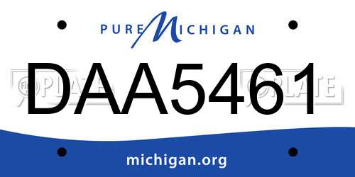 DAA5461 Michigan License Plate