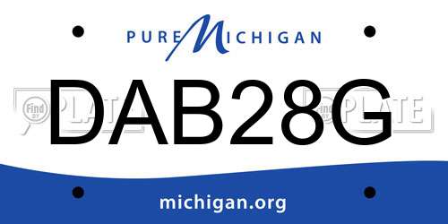 DAB28G Michigan License Plate