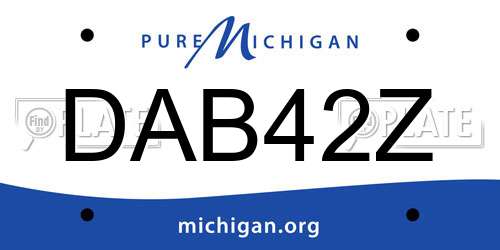 DAB42Z Michigan License Plate