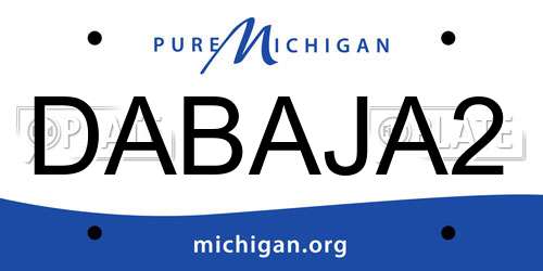 DABAJA2 Michigan License Plate