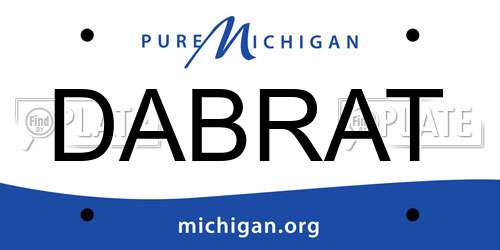 DABRAT Michigan License Plate