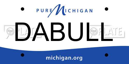 DABULL Michigan License Plate