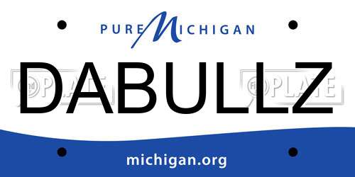 DABULLZ Michigan License Plate