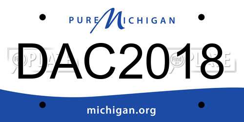 DAC2018 Michigan License Plate