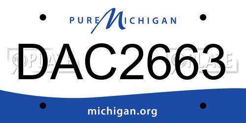 DAC2663 Michigan License Plate