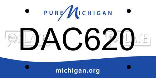 DAC620 Michigan License Plate