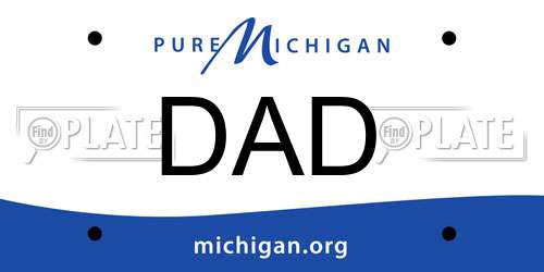 DAD Michigan License Plate
