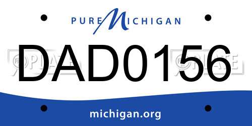 DAD0156 Michigan License Plate