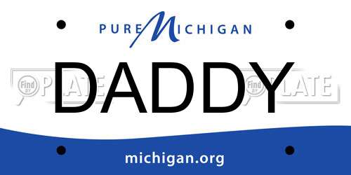 DADDY Michigan License Plate