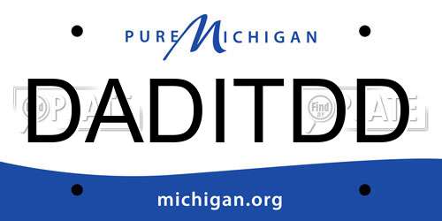 DADITDD Michigan License Plate