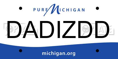 DADIZDD Michigan License Plate