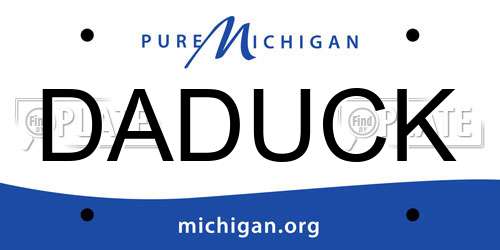 DADUCK Michigan License Plate