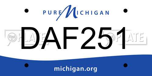 DAF251 Michigan License Plate