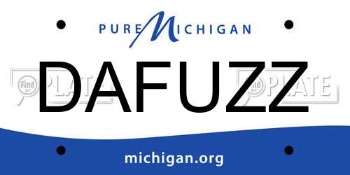 DAFUZZ Michigan License Plate
