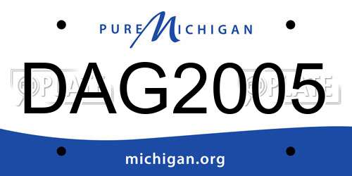 DAG2005 Michigan License Plate